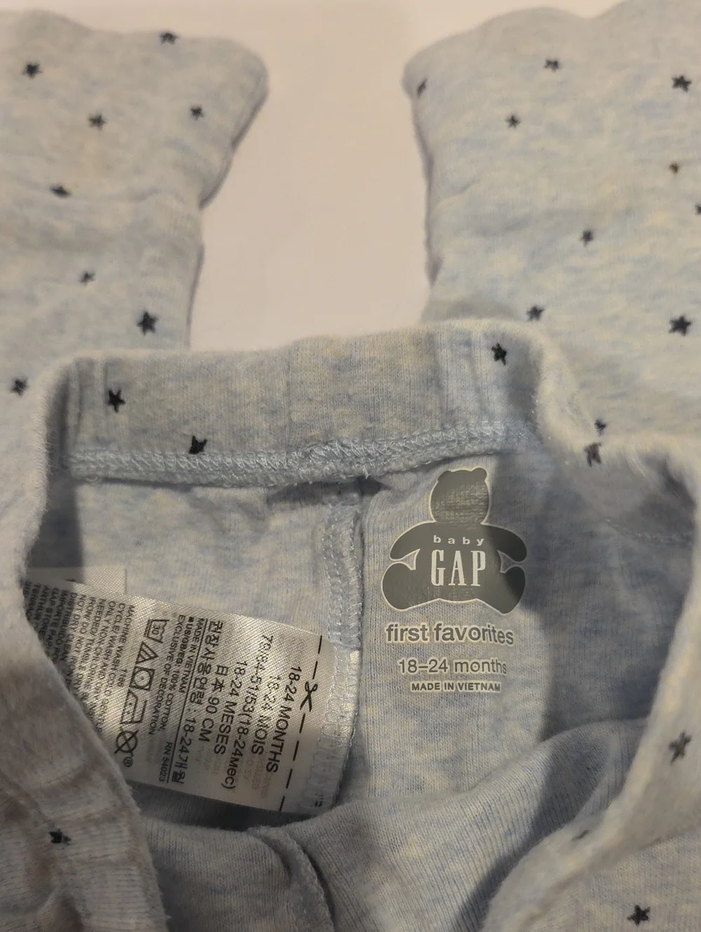 Baby GAP Light Blue Star-Print Joggers for Kids 18-24
